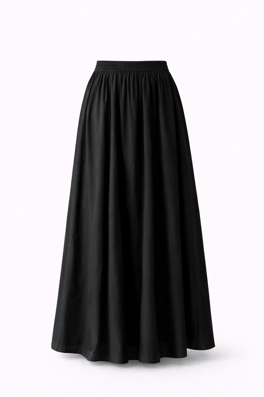 95% COTTON 5% POLYESTER Cotton maxi skirt