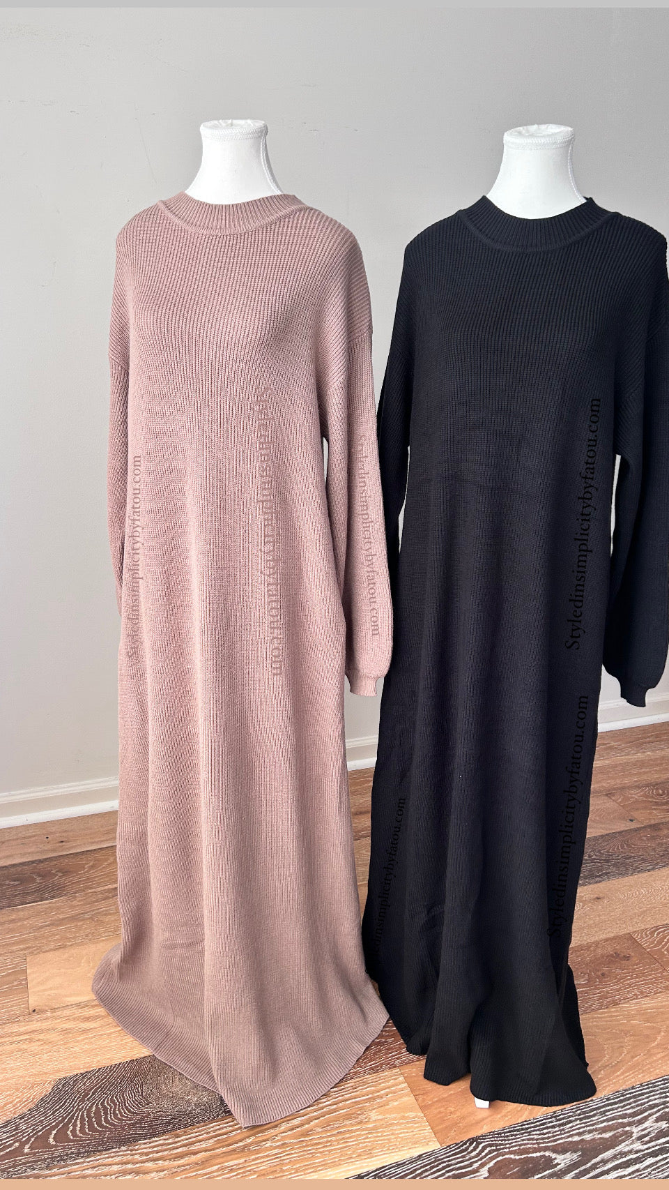 Premium Fall loose fit knitted abaya dress