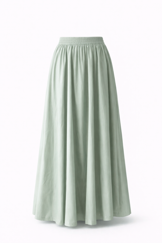 95% COTTON 5% POLYESTER Cotton maxi skirt