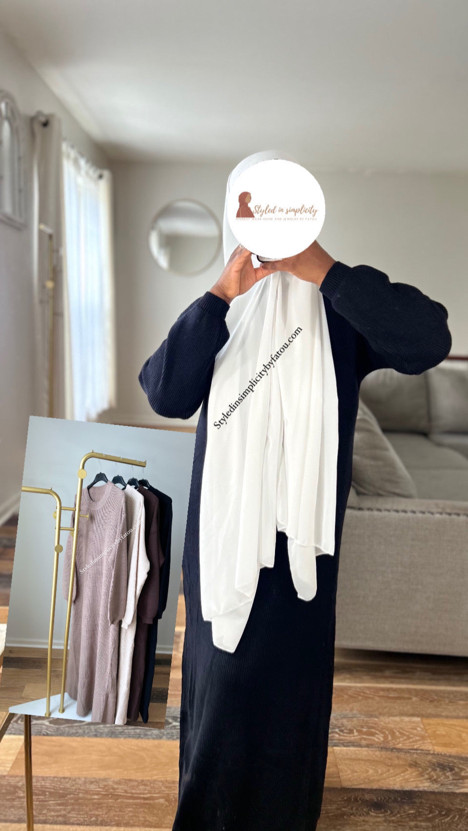 Premium Fall loose fit knitted abaya dress