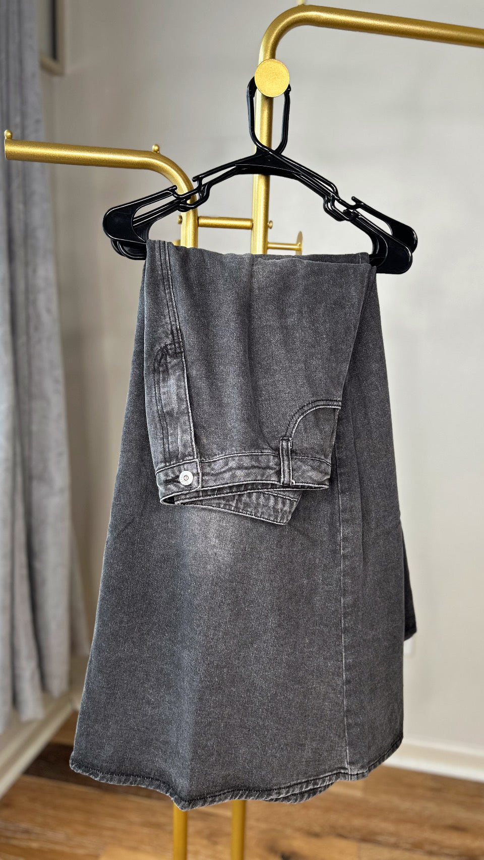 Denim 100% cotton jean maxi skirt