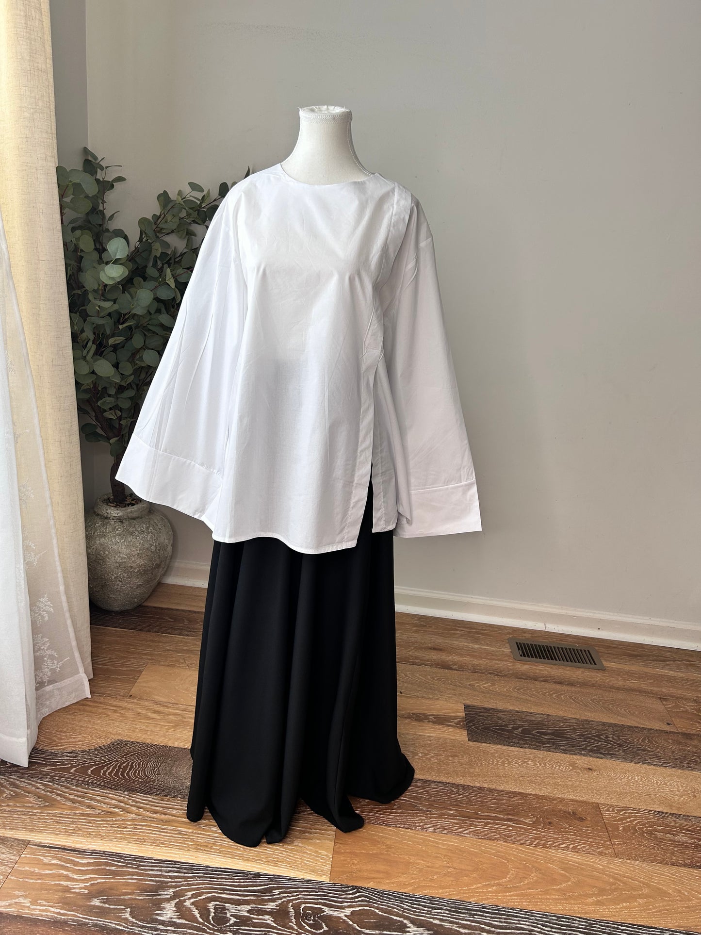 Oversized modest cotton top