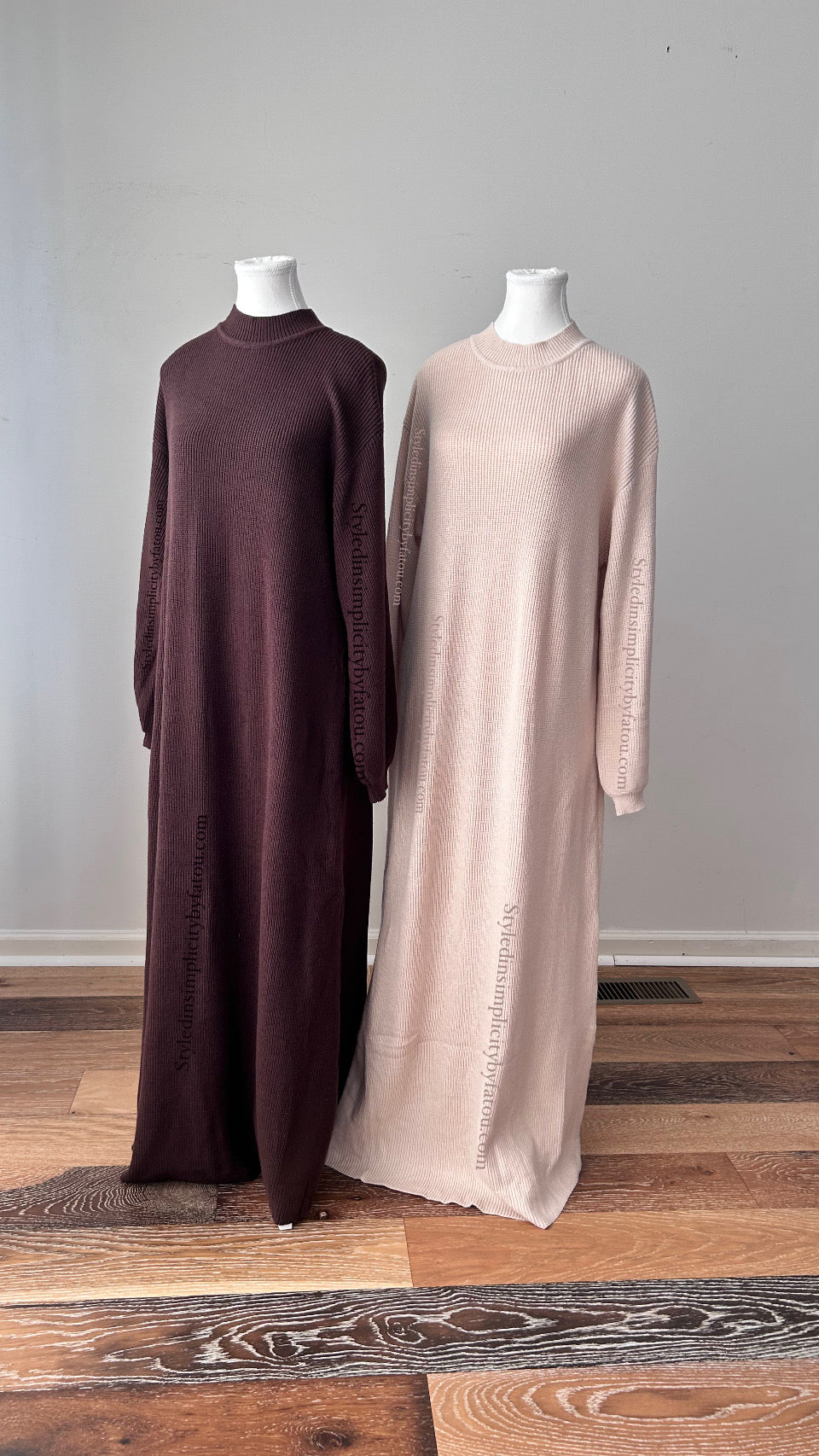 Premium Fall loose fit knitted abaya dress