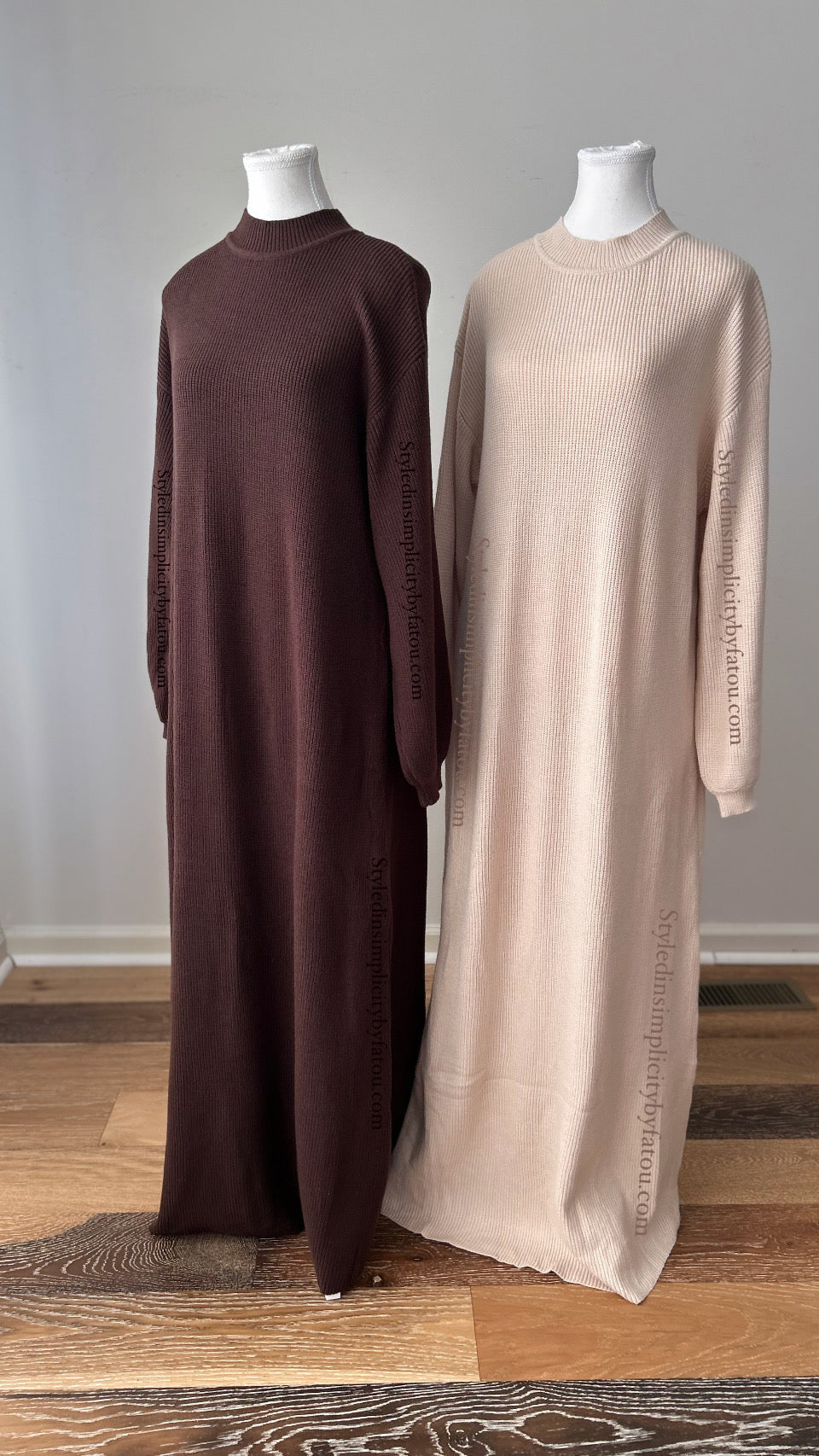 Premium Fall loose fit knitted abaya dress