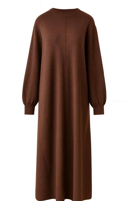 Premium Fall loose fit knitted abaya dress style 2