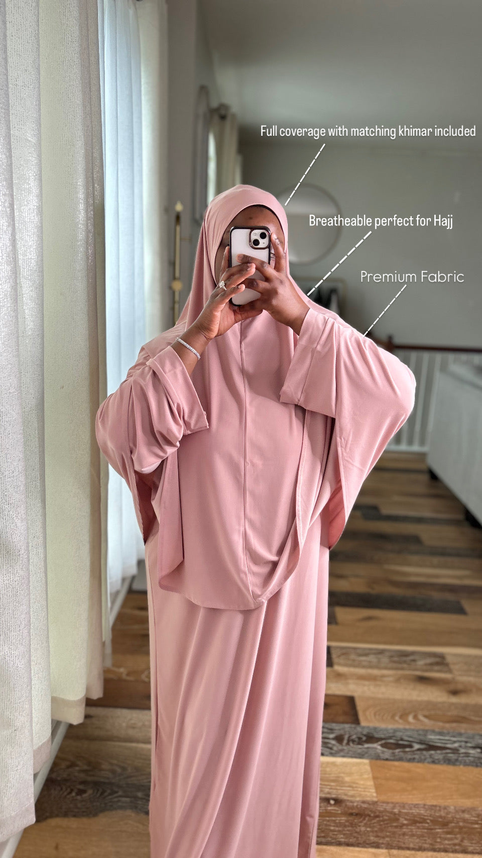 Comfortable abaya khimar set
