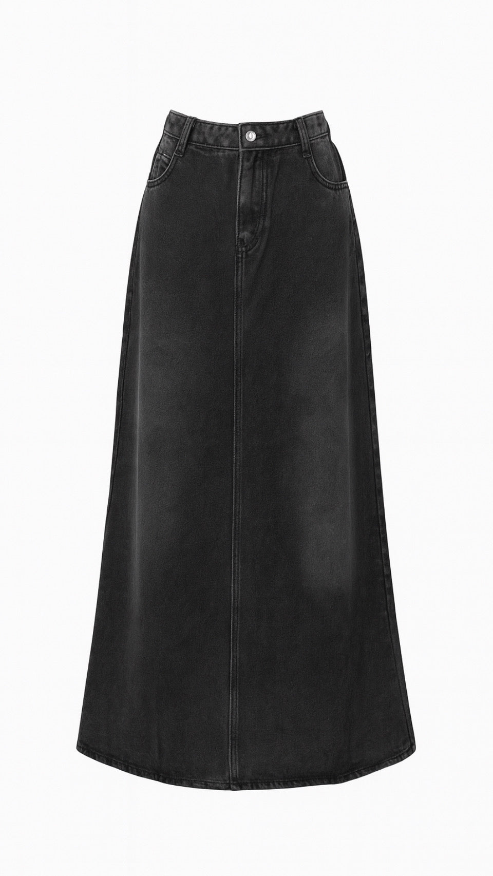 Denim 100% cotton jean maxi skirt