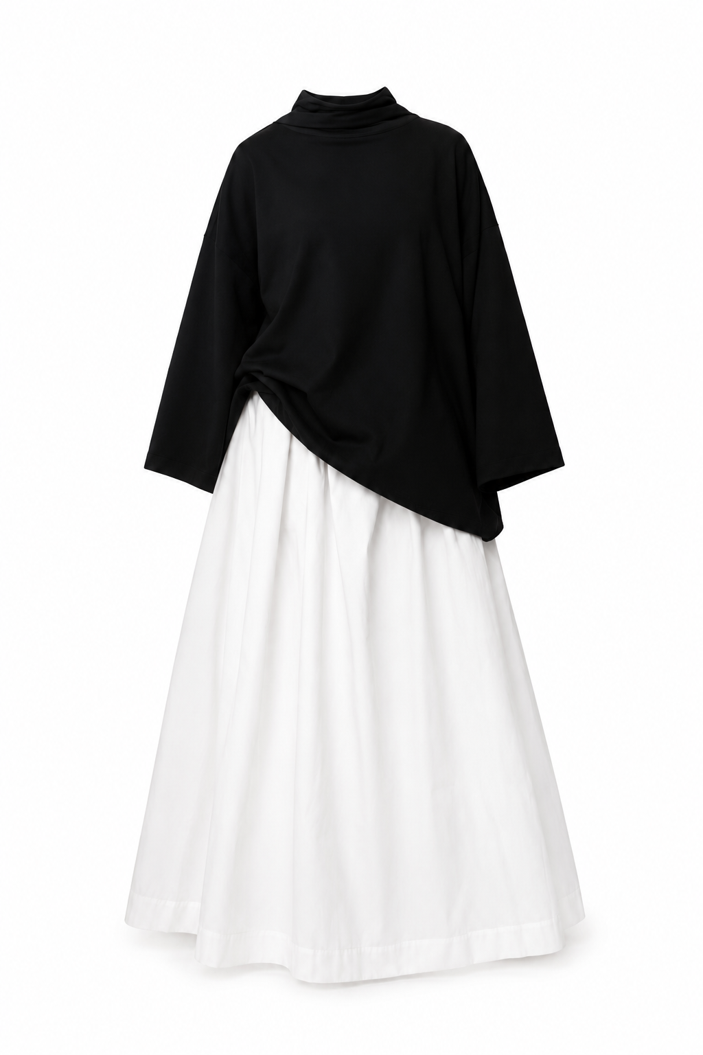Doubled premium Maxi 100% cotton skirt with pocket Fatma