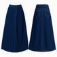Denim 100% cotton jean maxi skirt