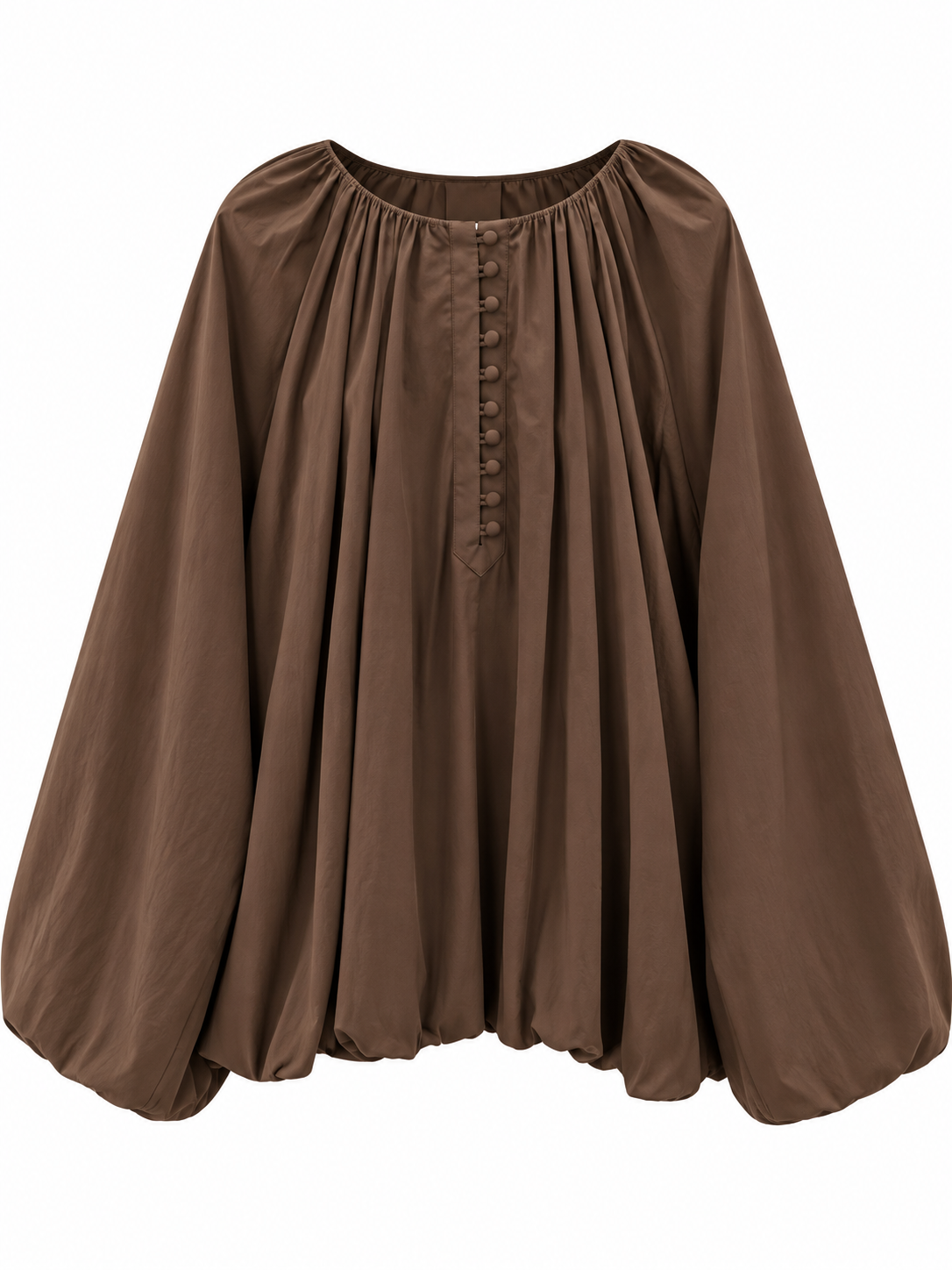 100% Cotton Modest Top for Women, Oversized Balloon Sleeve Blouse, Loose Flowy Muslim Hijabi Shirt