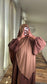 Long jersey premium khimar abaya set