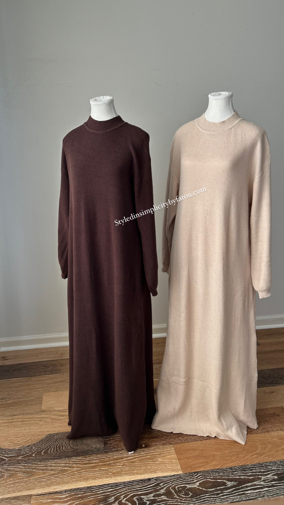 Premium Fall loose fit knitted abaya dress