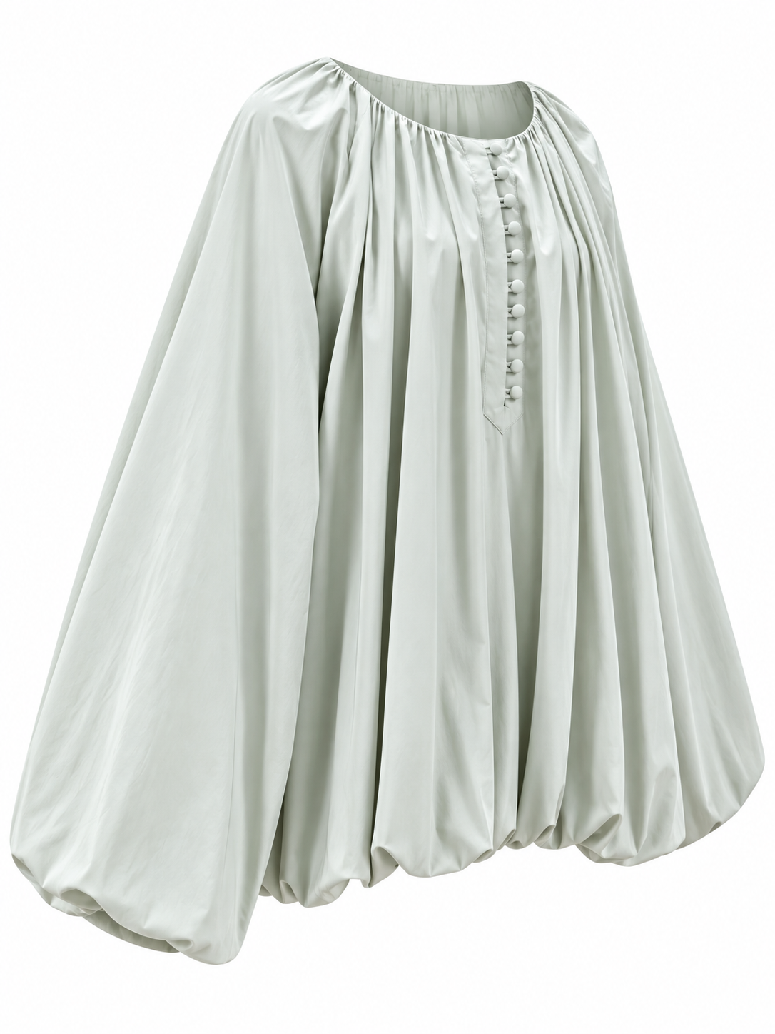 100% Cotton Modest Top for Women, Oversized Balloon Sleeve Blouse, Loose Flowy Muslim Hijabi Shirt