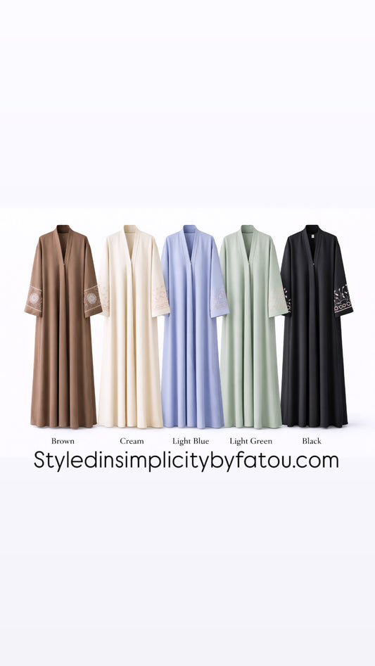 Luxury Pearl Eid Abaya – Elegant Modest Ramadan Dress for Women