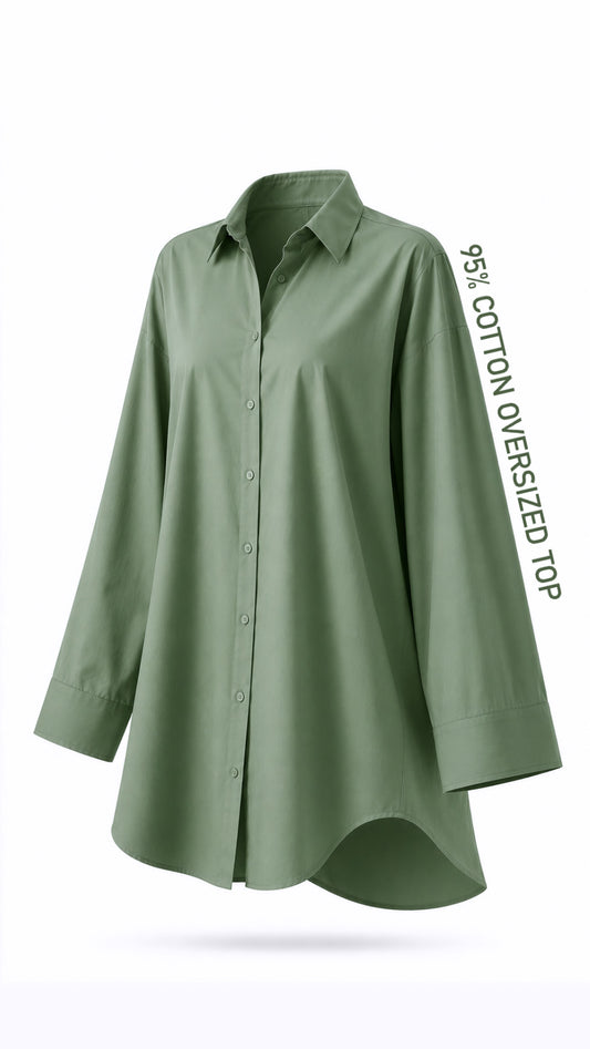 Oversized summer cotton top