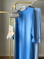 Blue flare slevve abaya