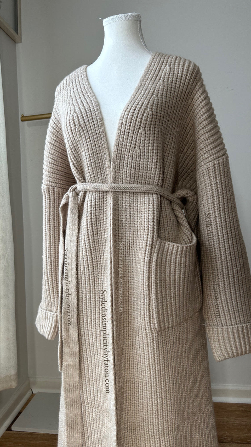 Knitted winter Cardigan abaya Oversized