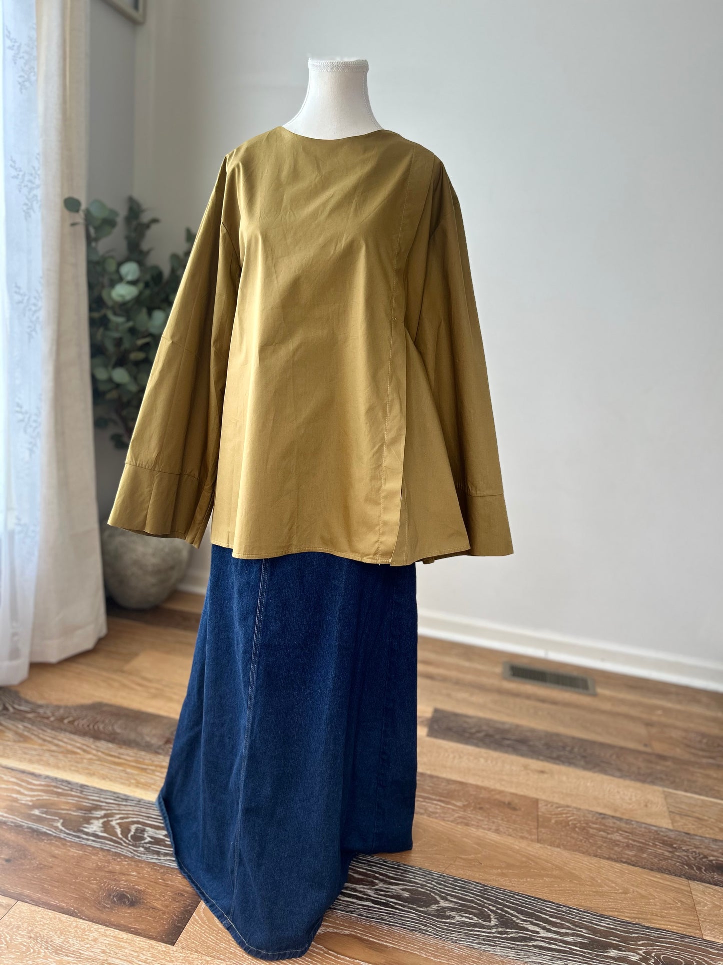 Oversized modest cotton top