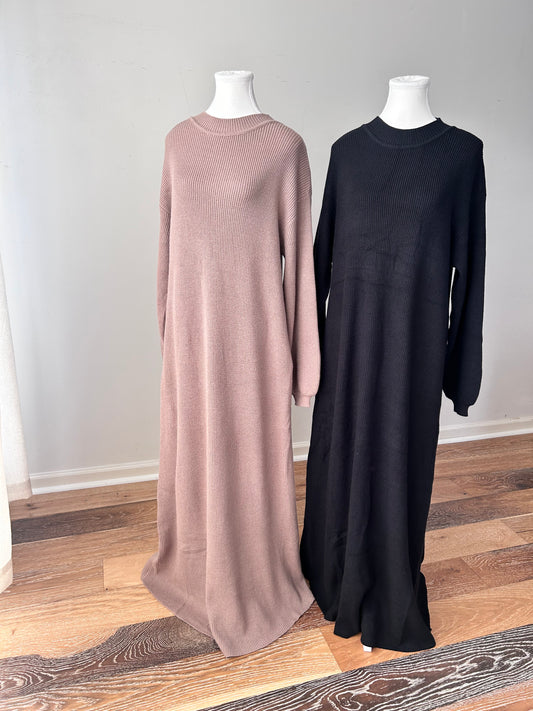 Premium Fall loose fit knitted abaya dress