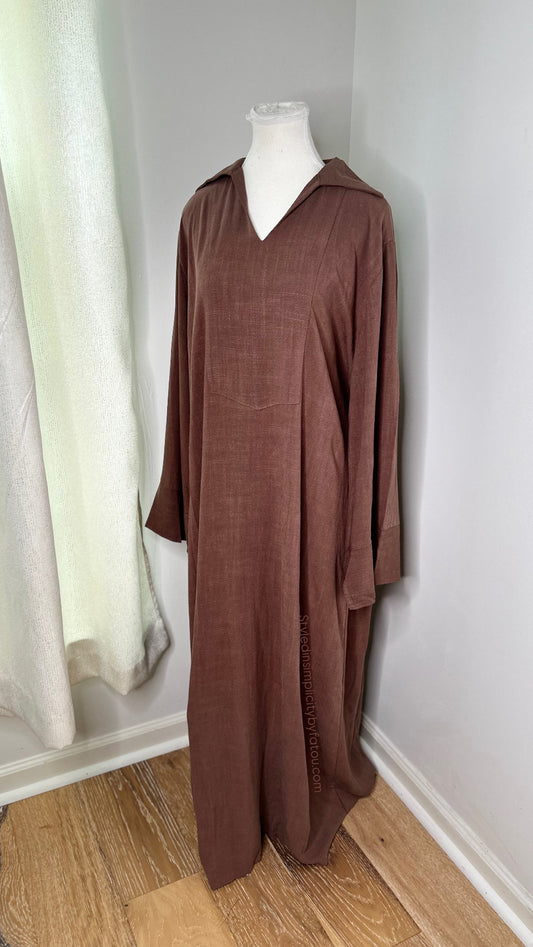 Viscose linen Abaya