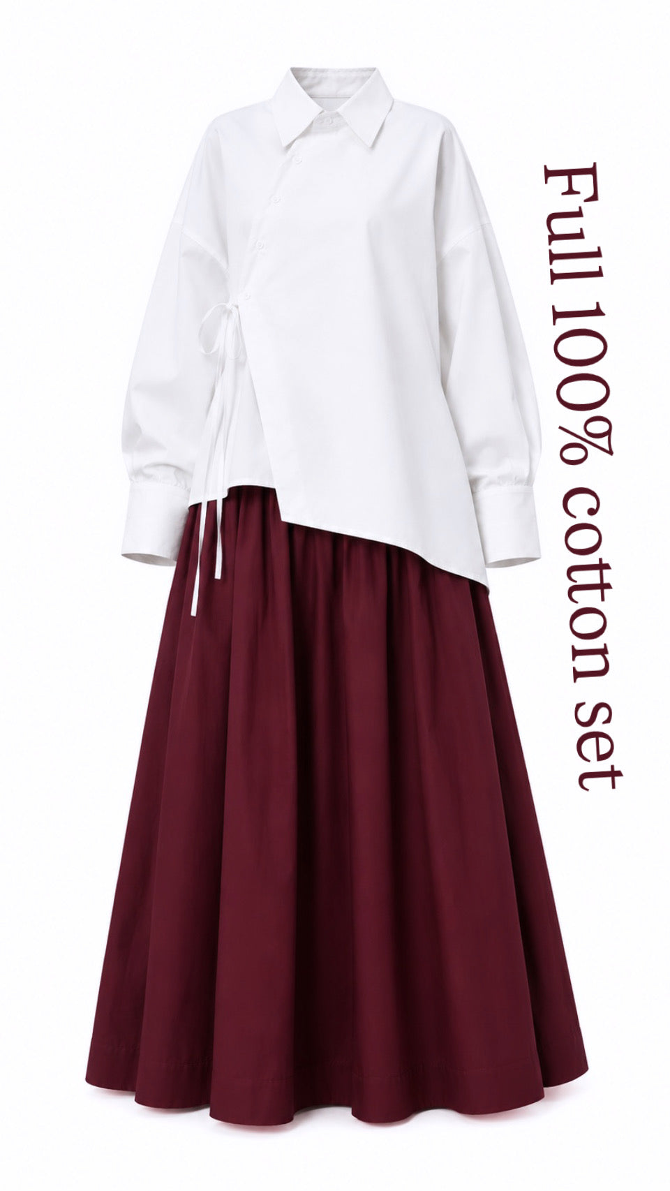 Durable Maxi 100% cotton skirt Fatma