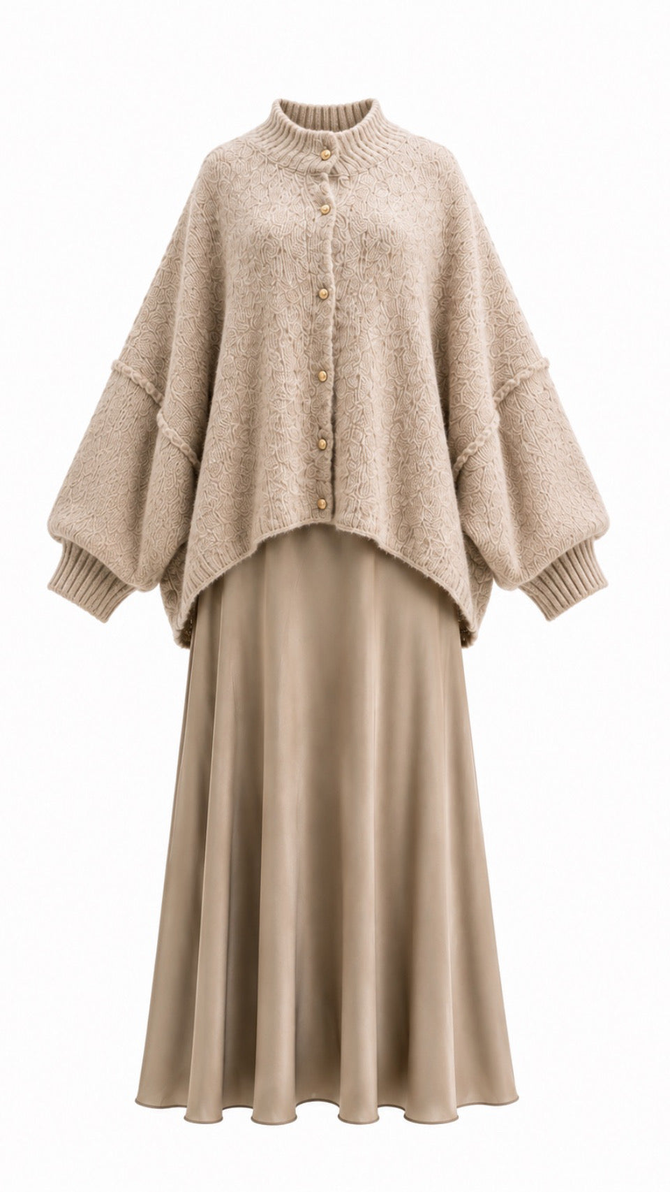 Oversized Modest Sweater Wool Mohair Blend Knit Top