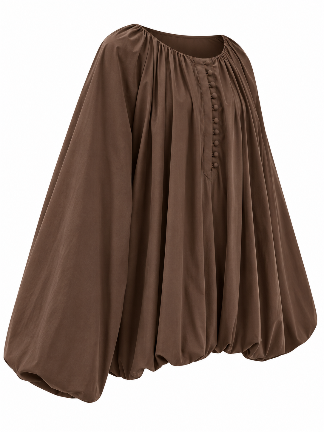 100% Cotton Modest Top for Women, Oversized Balloon Sleeve Blouse, Loose Flowy Muslim Hijabi Shirt