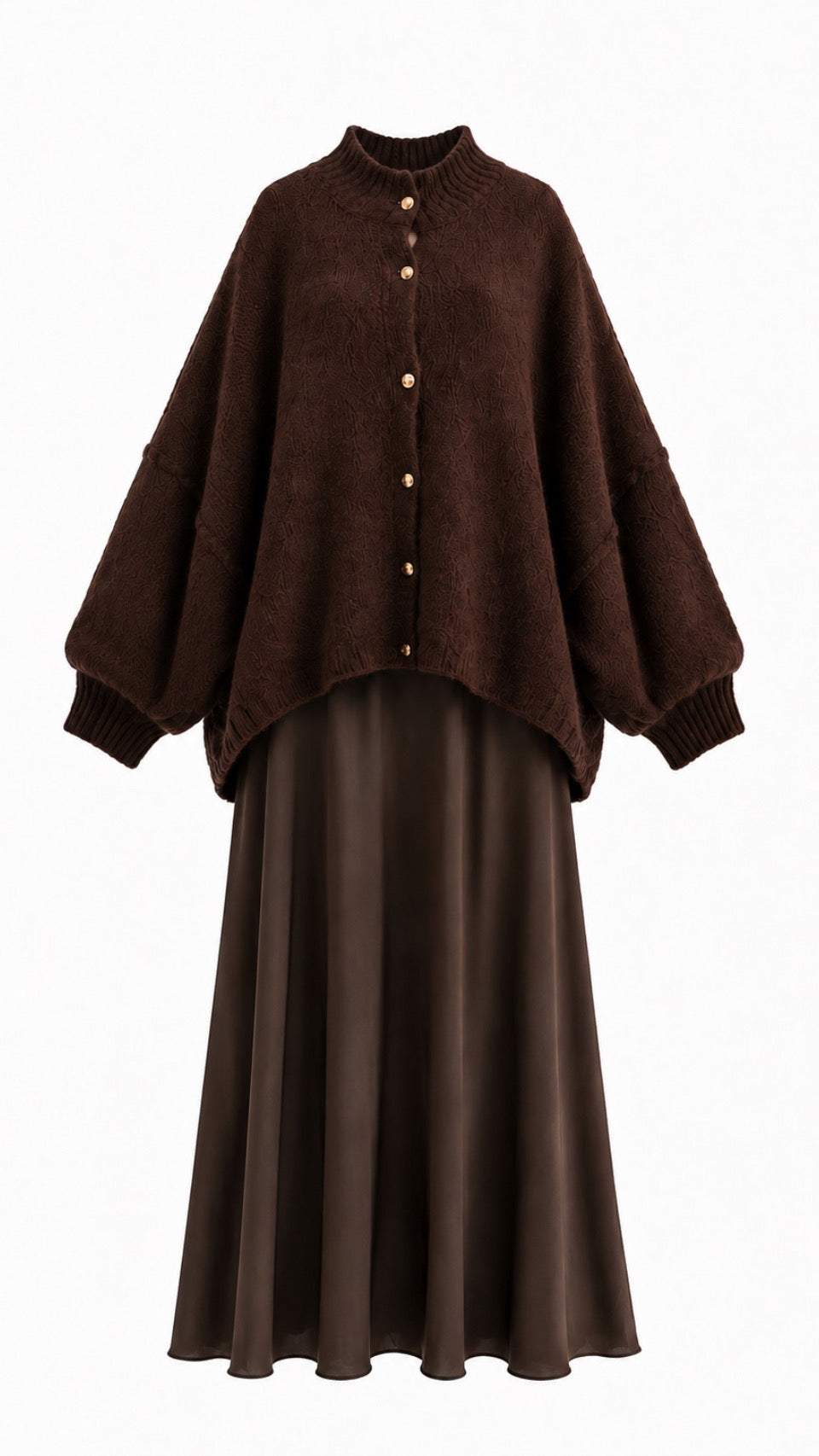 Oversized Modest Sweater Wool Mohair Blend Knit Top