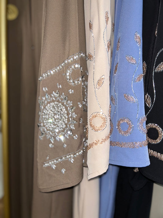 Luxury Pearl Eid Abaya – Elegant Modest Ramadan Dress for Women