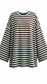 Oversized 80% Cotton Striped Modest Top for Women