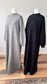 Premium Fall loose fit knitted abaya dress style 2