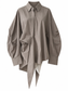 Cotton blend asymmetrical modest blouse