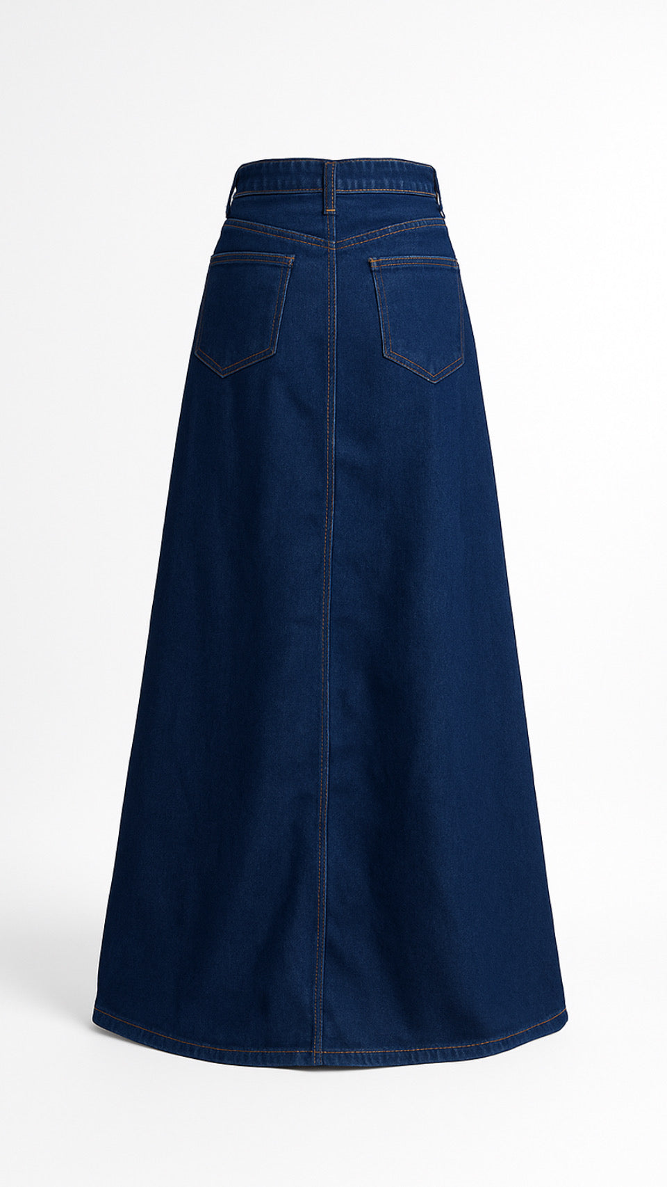 Denim 100% cotton jean maxi skirt