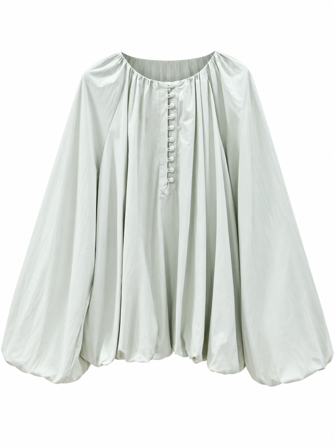 100% Cotton Modest Top for Women, Oversized Balloon Sleeve Blouse, Loose Flowy Muslim Hijabi Shirt