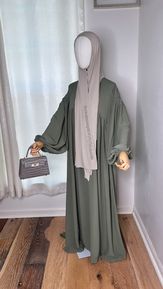 Premium Medina silk Flare abaya