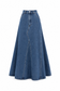 70% cotton jean maxi modest skirt