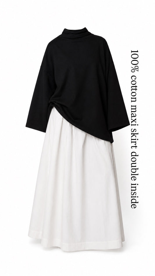 Durable Maxi 100% cotton skirt Fatma