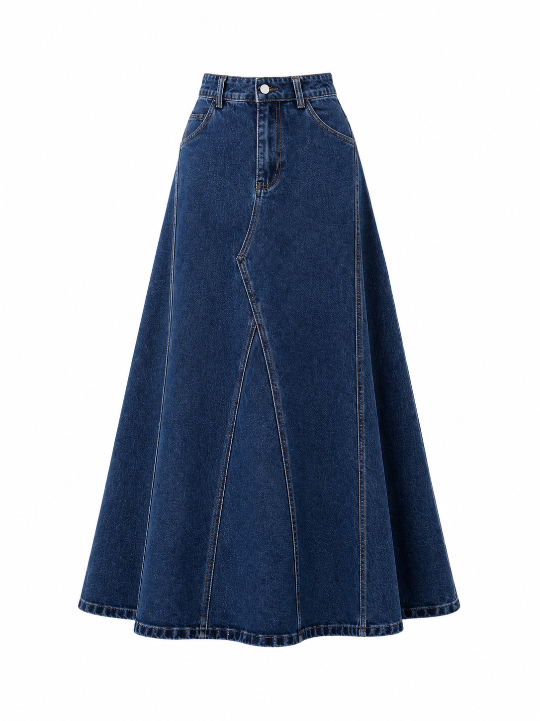 80% cotton jean maxi modest skirt