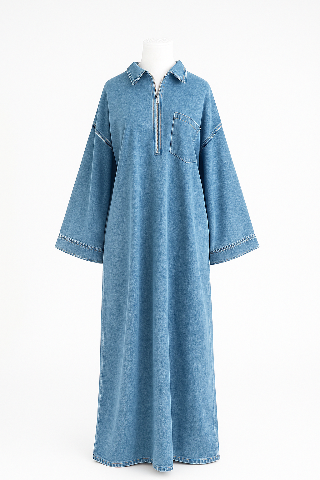 Anaya Jean Cotton Abaya withfront pocket