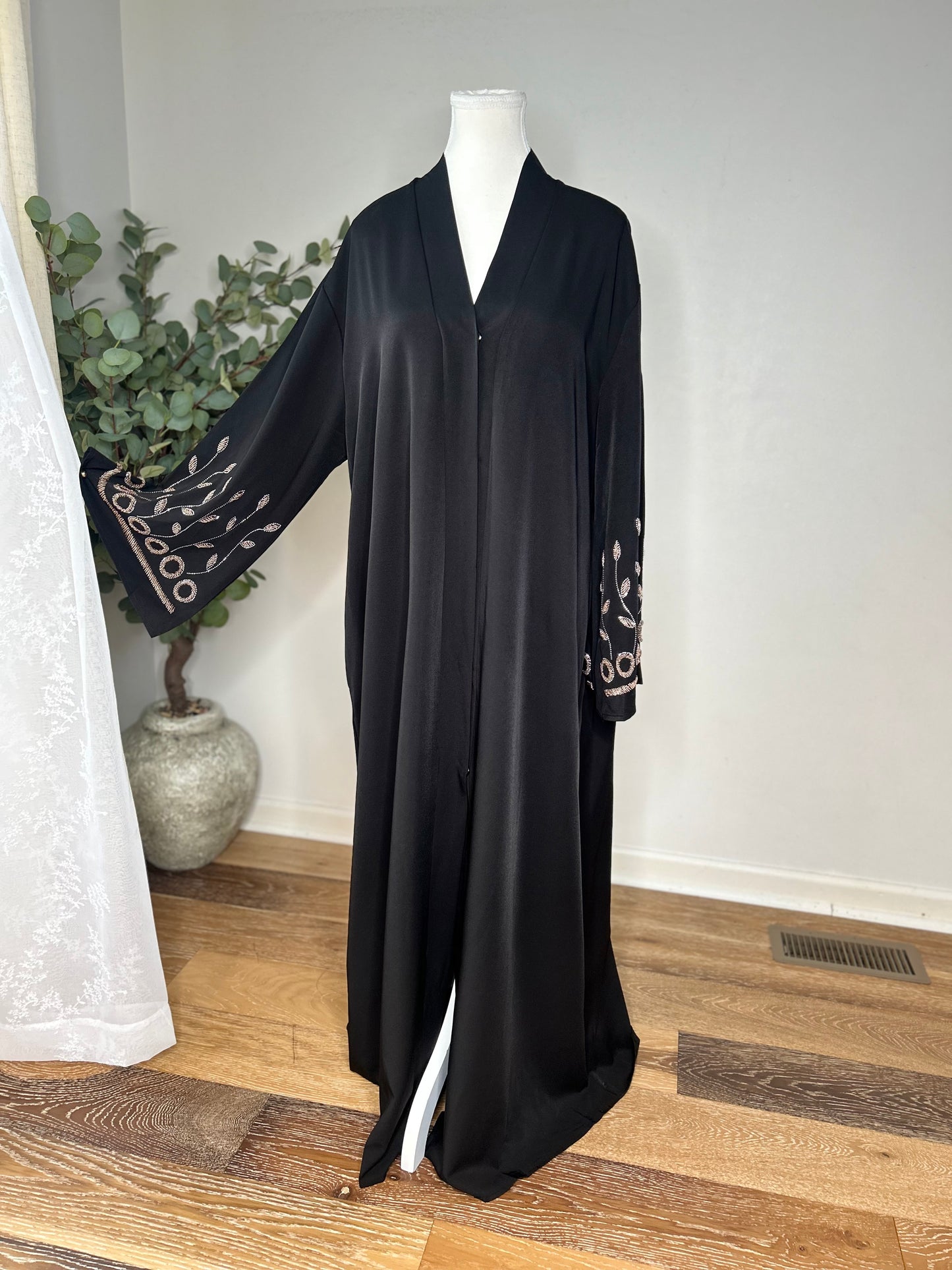 Luxury Pearl Eid Abaya – Elegant Modest Ramadan Dress for Women