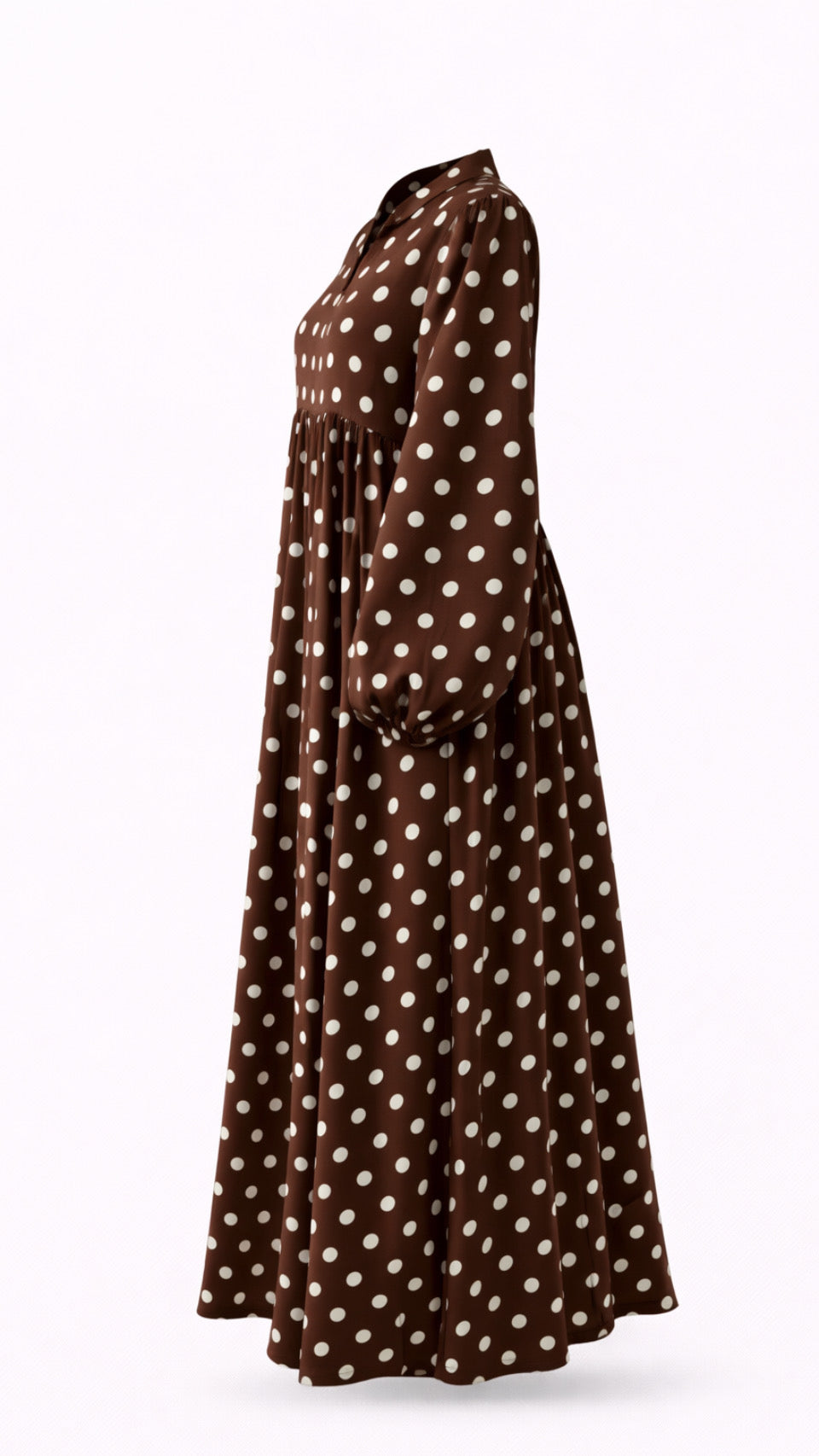 Modest maxi polka dots abaya
