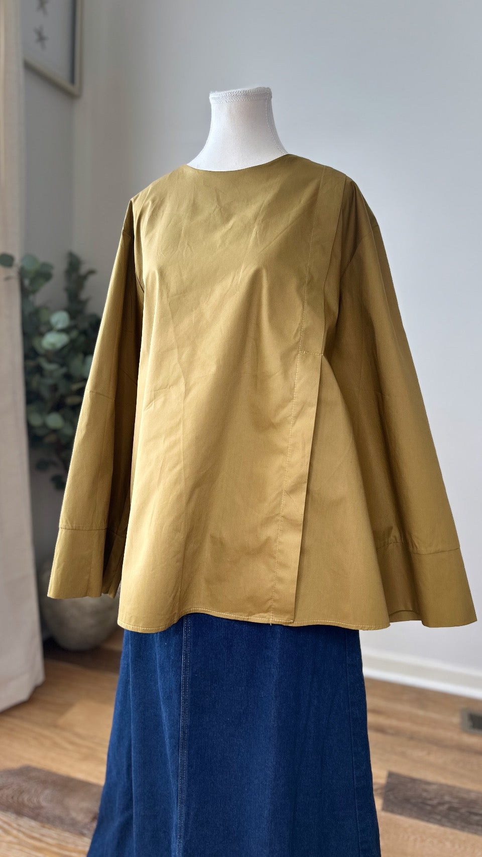 Oversized modest cotton top