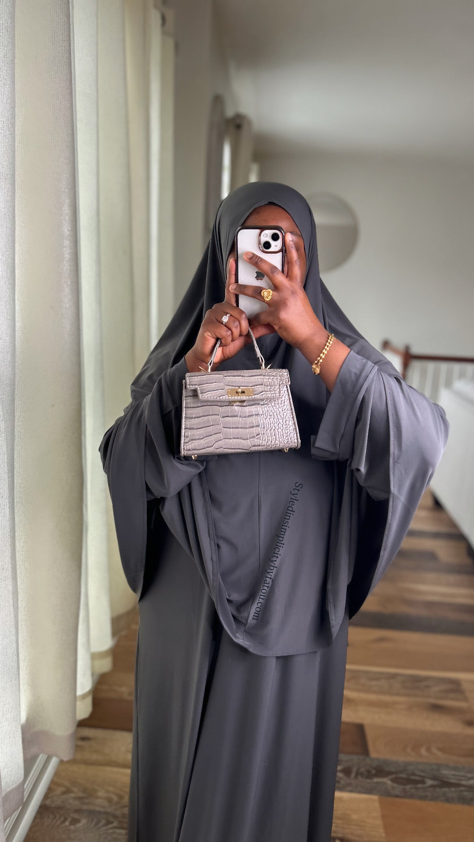 Comfortable abaya khimar set