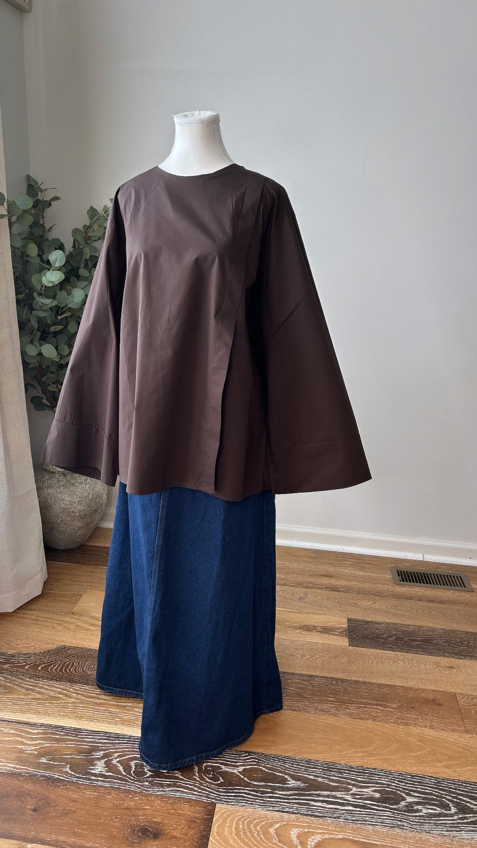 Oversized modest cotton top