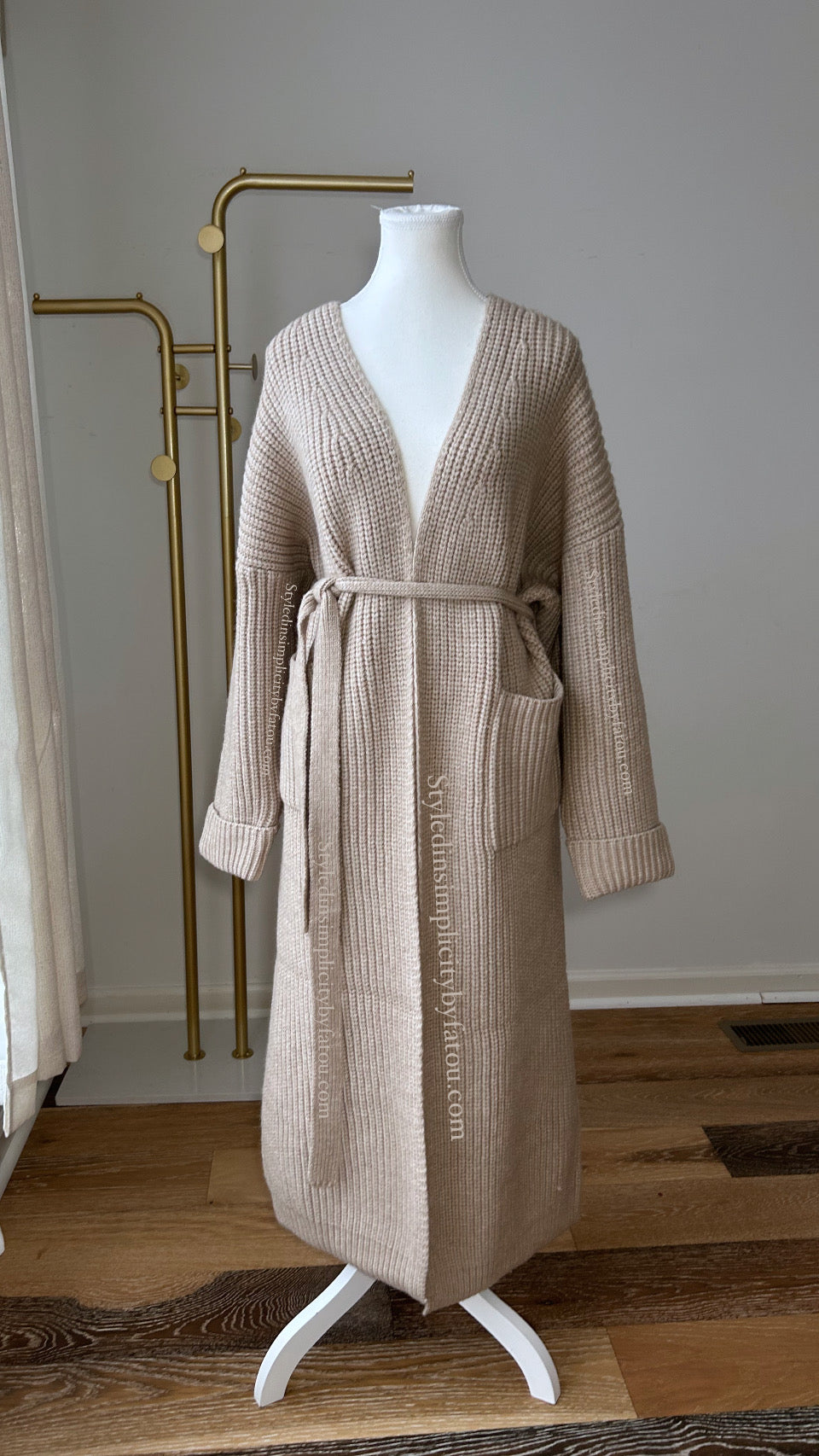 Knitted winter Cardigan abaya Oversized