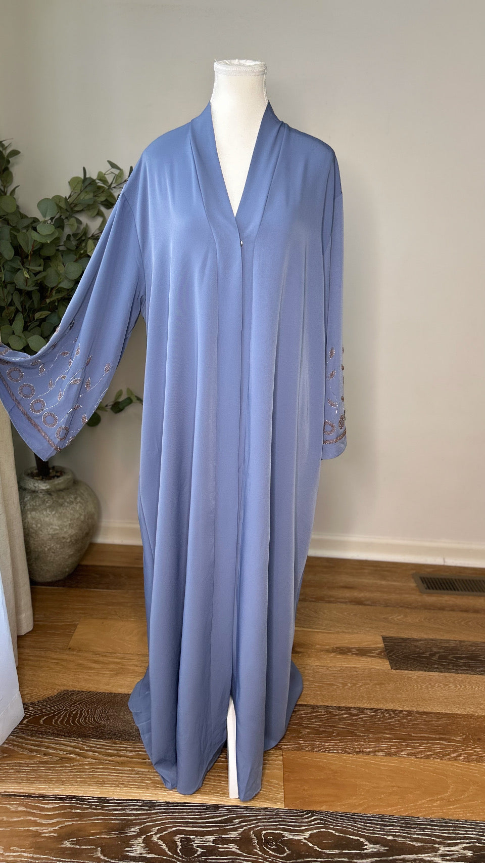 Luxury Pearl Eid Abaya – Elegant Modest Ramadan Dress for Women