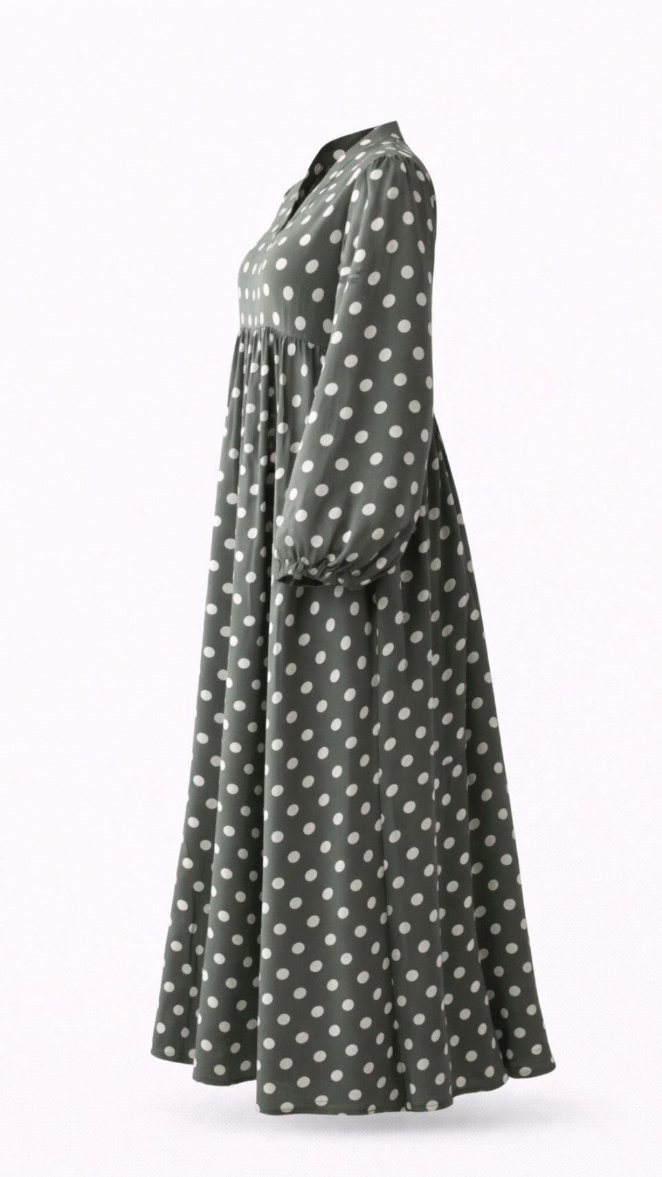 Modest maxi polka dots abaya