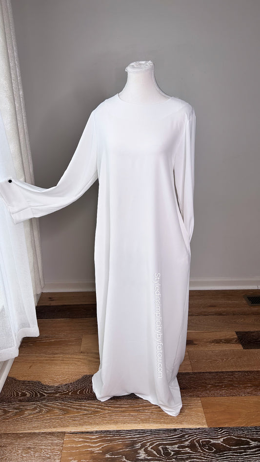 White Abaya Minah
