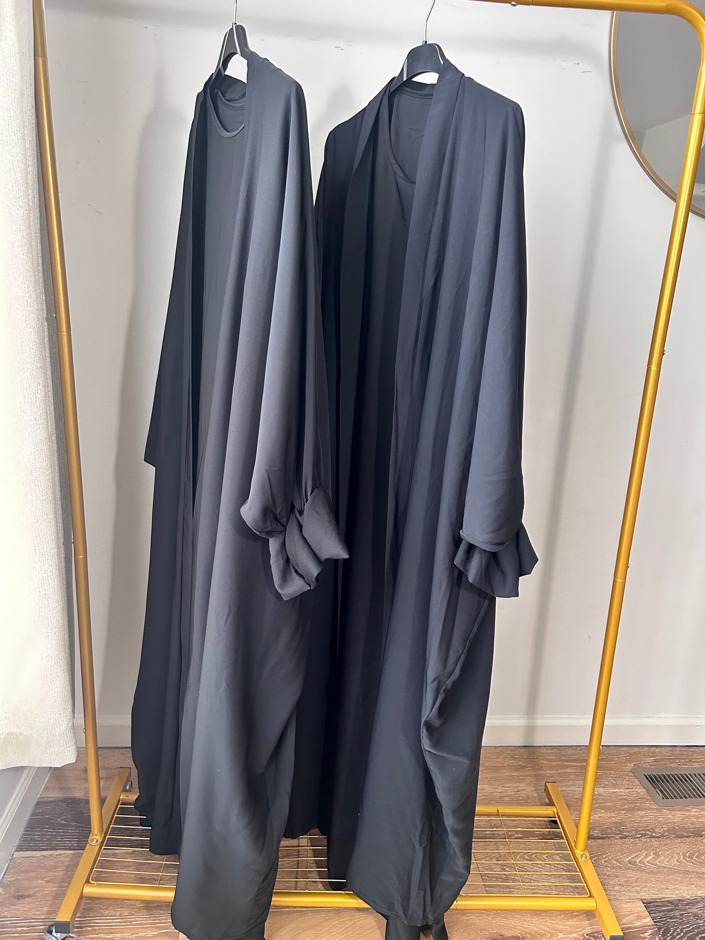 Ruffle sleeves abaya set