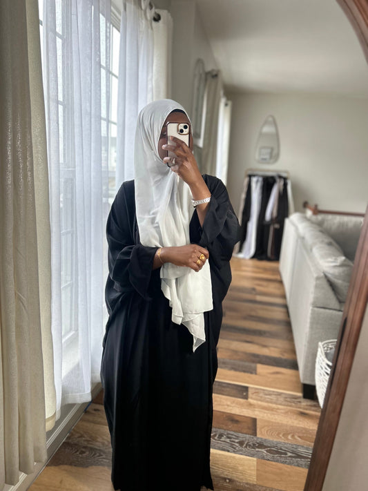 Ruffle sleeves abaya set